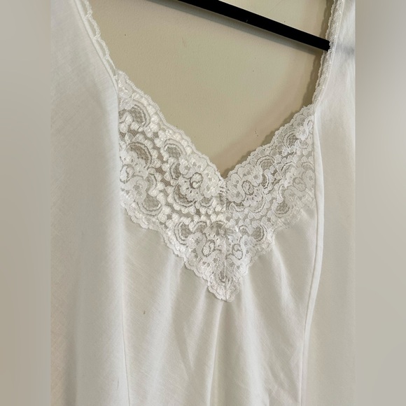 Vintage Sears White Slip | Size 40 Lace Trim 70s 80s Lingerie cottagecore Bridal - Picture 4 of 11